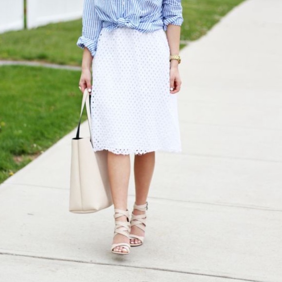 Gap | Skirts | Gap White Eyelet Midi Skirt | Poshmark